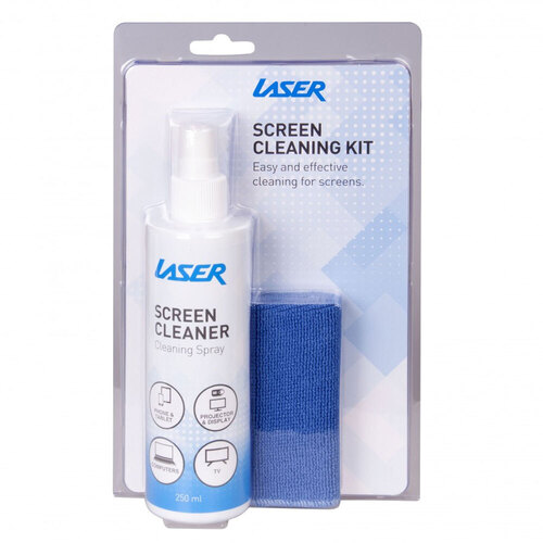 Laser 250ml Screen Cleaning Kit w/ Microfibre Cloth