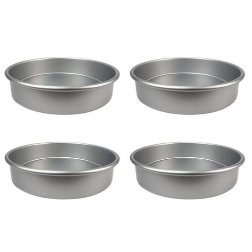 4PK Classica Round Baking Pan Silicone Non Stick Bread/Dough 24.5x5cm