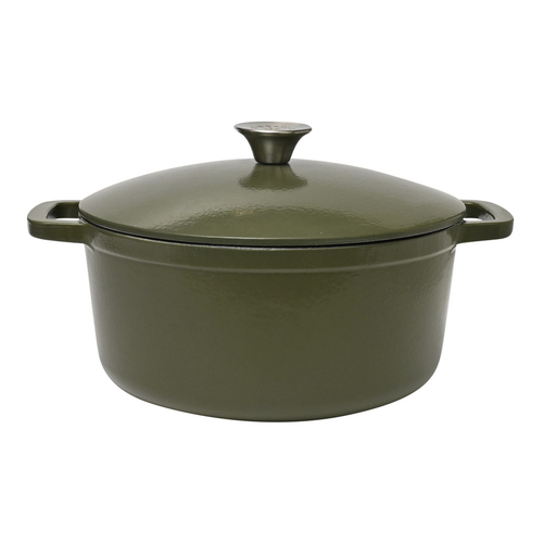 Classica 26cm/5.5L Cast Iron Casserole - Olive Green