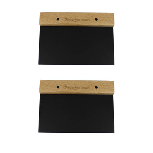 2PK Brunswick Bakers Stainless Steel Dough Scraper Cooking Utensil 20x14cm