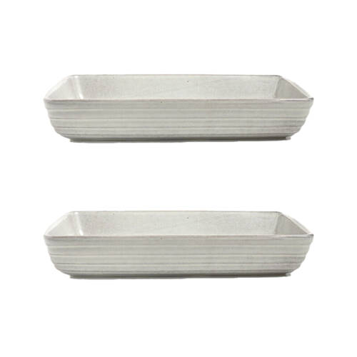 2PK Classica Lunde Rectangle Oven Baking/Roasting Dish 32x21x6cm Reactive Grey