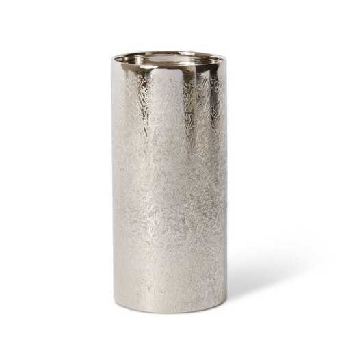 E Style Viaan 21cm Aluminium Pillar Candle Holder - Nickel