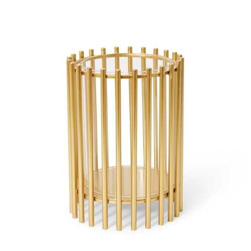 E Style Jinx 26cm Metal Pillar Candle Holder - Gold