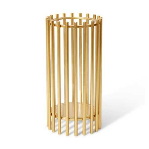 E Style Jinx 31cm Metal Pillar Candle Holder - Gold
