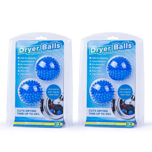 2x 2pc Dryer Balls Naturally Soften Laundry