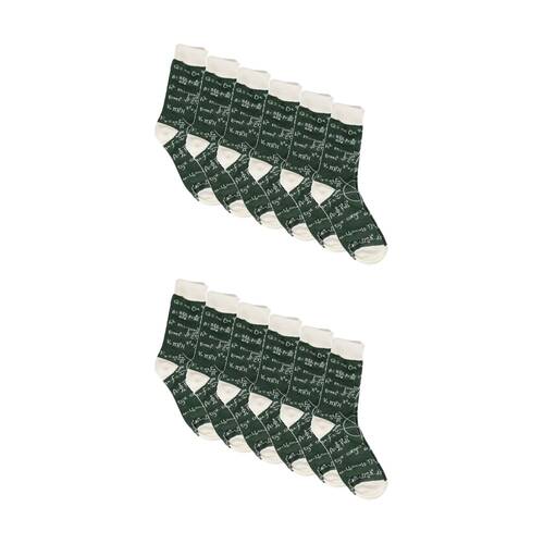 12PK Sock Wave Fun Colourful Pattern Crew Length Socks Mix A One Size Assorted