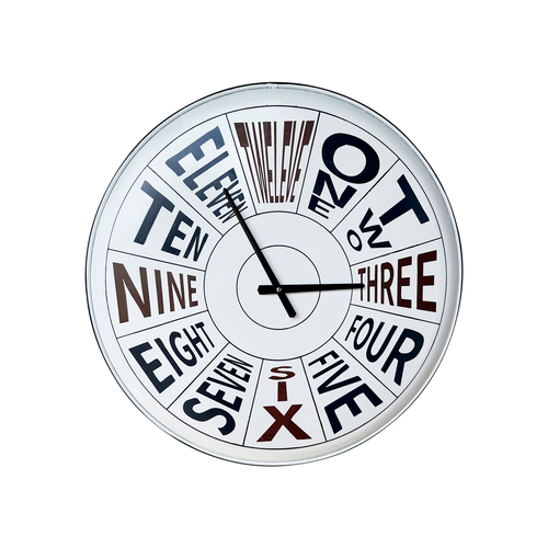 Darlin Metal 61cm Nautical Wall Clock Hanging Home Decor White
