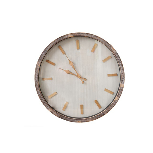 Darlin Metal 60cm Olivia Wall Clock Hanging Home Decor Round Brown