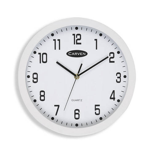 Carven 30cm Round White Wall Clock