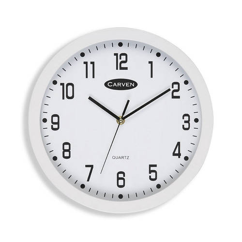 Carven 30cm Round White Wall Clock