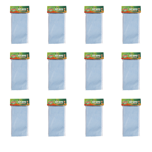 24x 10pc Ultimo Easy Wipes Large 30x60cm Blue Quick-Dry Cleaning Wipes