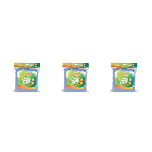 3x 10pc Ultimo Microfibre Cleaning Cloths Multi-Purpose Blue 36x36cm
