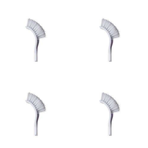 4x 2pc Ultimo Toilet Brush Set Compact Durable 38x12cm