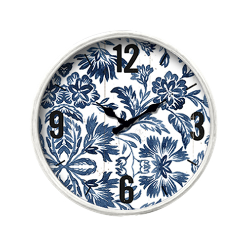 DWBH 40cm Glass Front Round Metal Wall Clock - Delfi