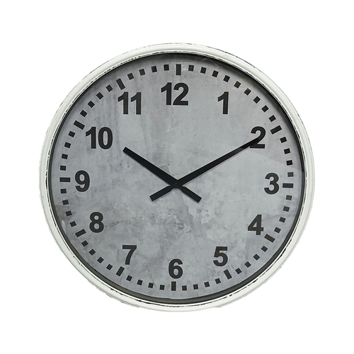 DWBH 40cm Round Metal Wall Clock Glass Front - Mason