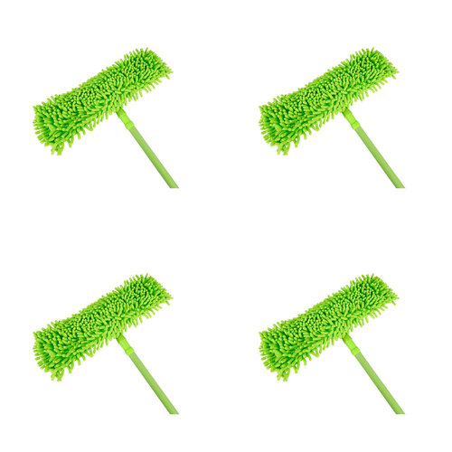 4PK Ultimo Chenille Mop Extendable Green & Grey Assorted 1.5x7cm