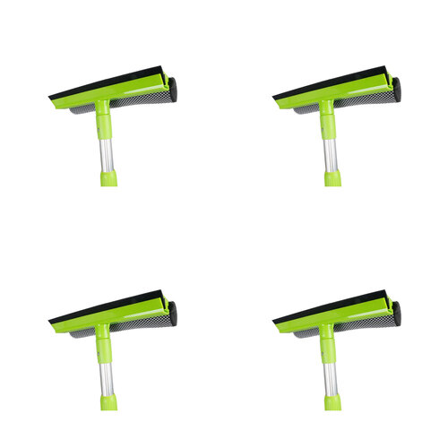 4PK Glass Squeegee Telescopic Handle Ultimo Green Only 12x53cm