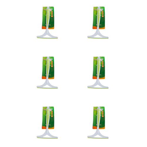 6PK Ultimo Glass Squeege w/ Suction Hook 26x18cm 2 Asst Green/Grey