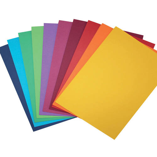 100pc ColourfulDays A4 Colour Board 200gsm Assorted Colour Sheets