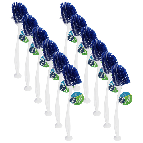 12PK kemasi Dishwashing Brush Suction Cup Home Cleaning