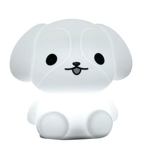 Crest Kids Rechargeable Silicone Puppy Night Light Lamp - White
