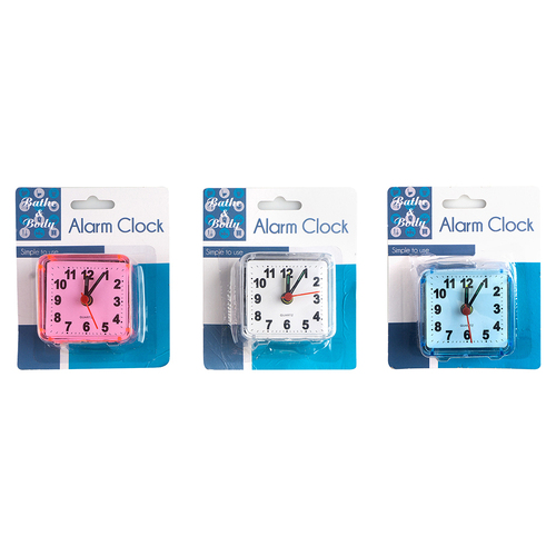 3PK Bathe & Body Home Bedroom Decor Alarm Clock Assorted Colours