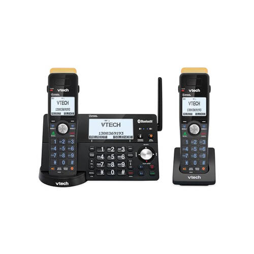 VTech CLS21250 Super Long Range DECT WiFi Cordless Home Phone W/ 2-Handset Black 