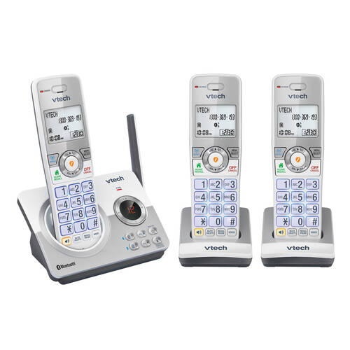 VTech CLS22150 DECT6.0 WiFi Cordless Home Phone with 3-Handset Silver