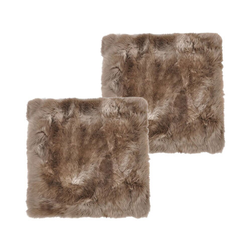 2PK Auskin The Gulgong Sheepskin Cushion Cover 50cm - Beige