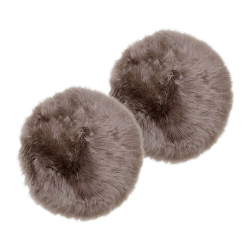 2PK Auskin The Gulgong Long Wool Sheepskin Seat Pad - Vole