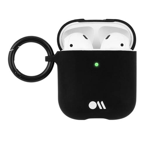 Case-Mate Flexible Case for AirPods w/ Ring Clip & Neck Strap - Black