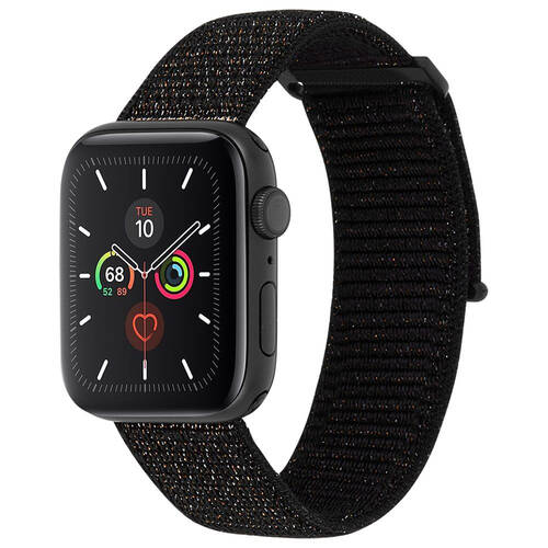 Case-Mate Nylon Sport Apple Watch Band 42-44mm - Mixed Metallic Black