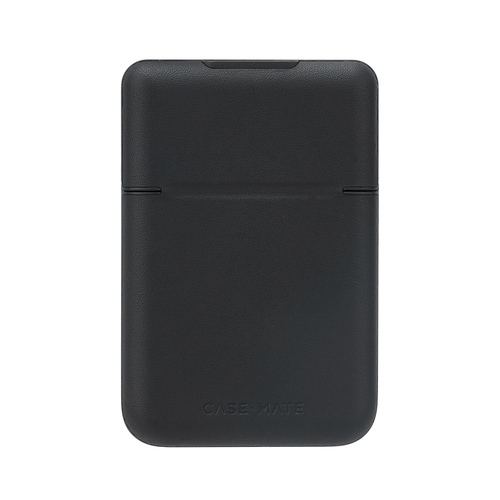 Case-Mate Magnetic Leather Flip Wallet Case For MagSafe Phone - Black
