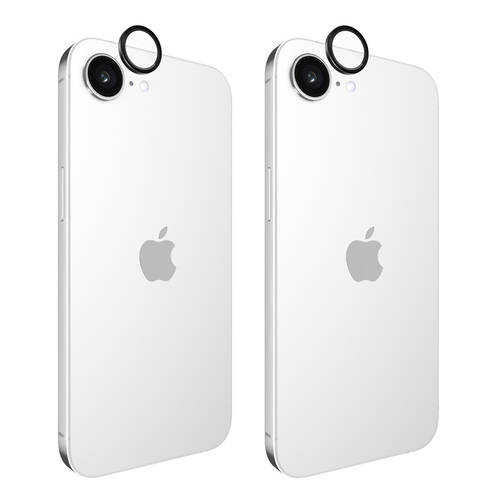 2PK Case-Mate Aluminium Ring Lens Protector For iPhone 16e/15/14/13 - Black