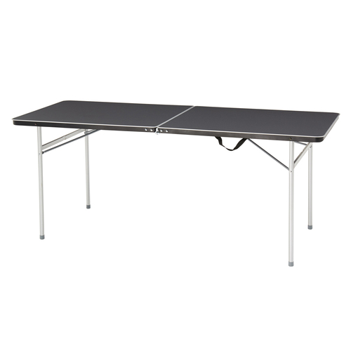 Coleman Table Aluminium Fold In Half 6" Outdoor Camping 180x76cm Black