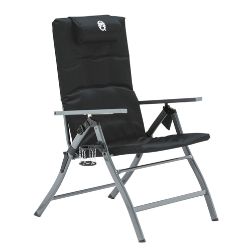 Coleman Chair Flat Fold 5 Position Aluminum Camping Outdoors