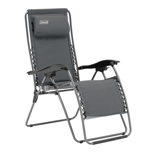 Coleman Chair Flat Fold Layback Lounge Heather Camping Outdoors