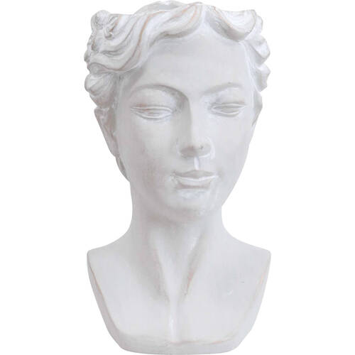LVD Concrete Lucia Bust Planter Garden Decor 23x34cm - White
