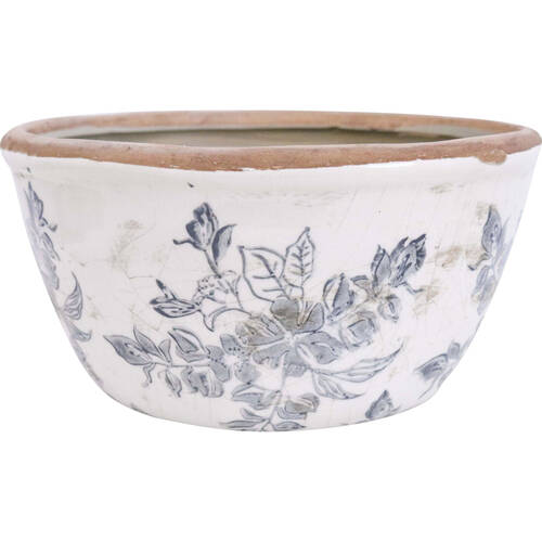 LVD Ceramic Low Planter Pot Home/Garden Decor 21cm Florence