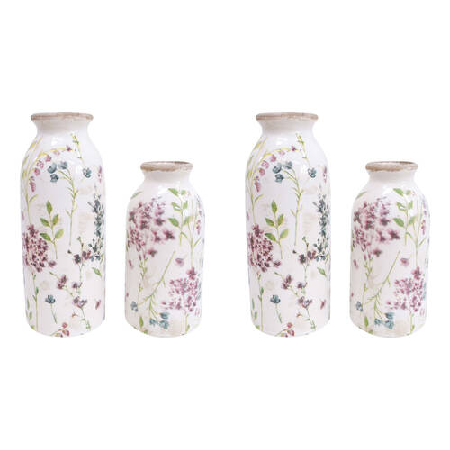 4pc LVD Ceramic Bud Flower Vase Set Home Decor Petite Maison