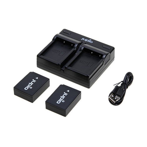 Jupio 2x Battery 1100mAh & USB Dual Charger Kit For Nikon EN-EL14/EN-EL14A