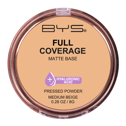 BYS Full Coverage 8g Pressed Powder w/ Hyaluronic Acid - Medium Beige