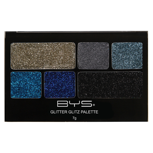BYS Glitter Glitz 7g Makeup Palette Azure Blue - 6 Shades