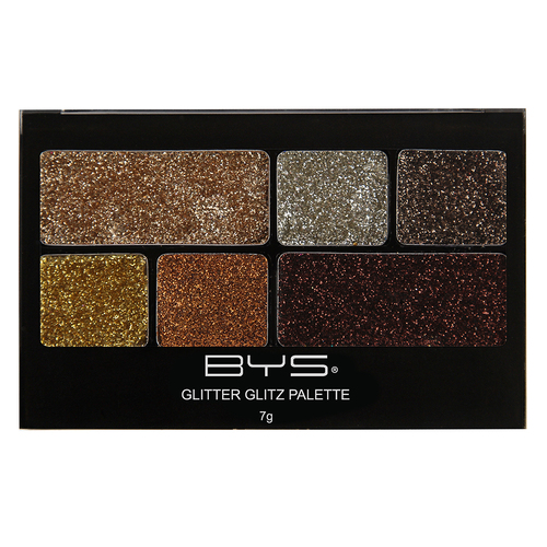 BYS Glitter Glitz Makeup 7g Palette Lustre Metals - 6 Shades