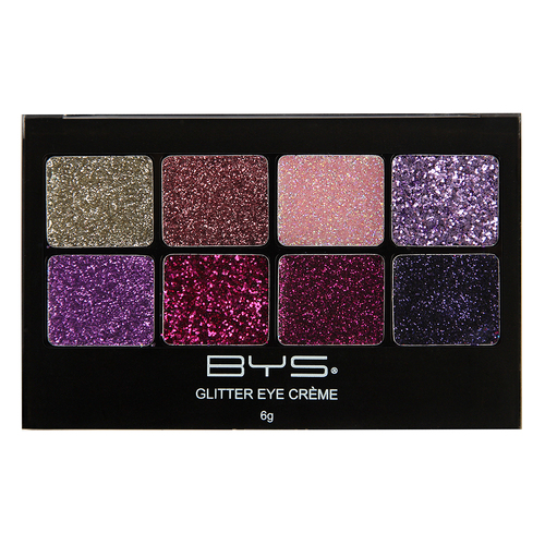 BYS Glitter Creme Eye Makeup 6g Palette Fairy Dust - 8 Shades