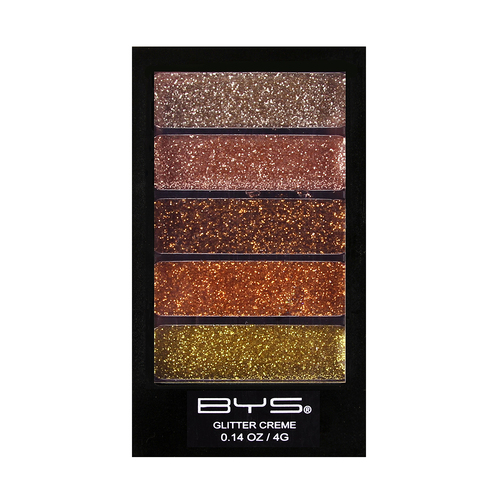 BYS Glitter Creme Makeup 4g Palette Bronzed Charm - 5 Shades