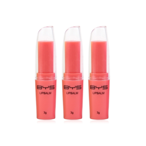 3PK BYS Raspberry Lipbalm Makeup Red 3g