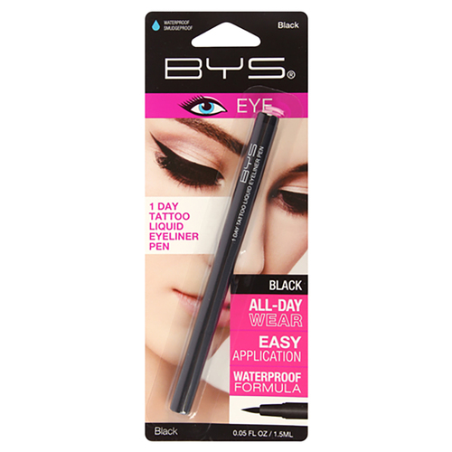 BYS 1 Day Tattoo Liquid Eyeliner Pen Makeup Black 1.5ml