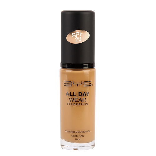 BYS 30ml All Day Wear SPF 20 Liquid Foundation Face Makeup - Cool Tan