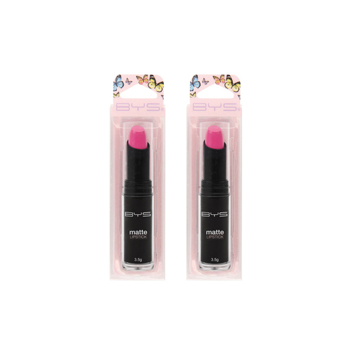 2PK BYS 3.5g Matte Lipstick Creamy Makeup Cosmetic - Disco Inferno
